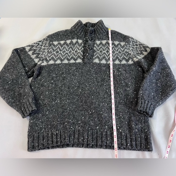 Carraig Donn 4 Button Irish New Wool Knit Sweater Ireland Mens Large Heavyweight - Picture 2 of 6